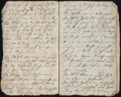 cca 1644-1672 Német nyelvű feljegyzések "Ano 1644", 10 beírt oldal, hátoldalán Quittung(?)...