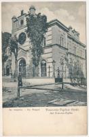 Trencsénteplic-fürdő, Kúpele Trencianske Teplice; Izraelita templom, zsinagóga. Wertheim Zsigmond kiadása / synagogue