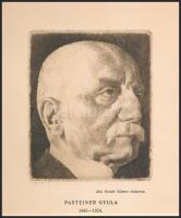 Aba-Novák Vilmos (1894-1941): Pasteiner Gyula. Rézkarc, papír, jelzés nélkül, paszpartuban, 10×8 cm