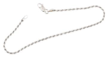 Ezüst(Ag) walles karkötő, jelzett, h: 19 cm, nettó: 2,6 g