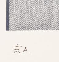 Matzon Ákos (1945-): Kettős kép zölddel, 2012. Szitanyomat, papír. Jelzett. Művészpéldány E.A. jelzé...