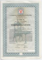 Veszprém 2005. "Veszprémi Nyomda Részvénytársaság" névre szóló törzsrészvénye 10.000Ft-ról...