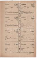 1923. "Miskolci orth. izr. hitközség / Pótimaház" női imaszékre szóló bárca ellenőrzőszelv...