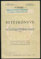 1942-43 Rákosfalva betétkönyv, néhány bejegyzéssel