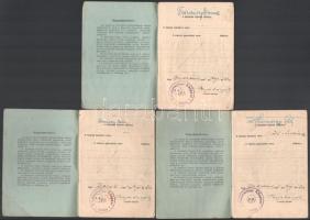 1941 Bp., 3 db vásárlási könyv, néhány bejegyzéssel, kissé foltos