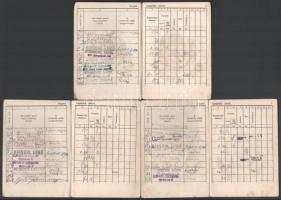 1941 Bp., 3 db vásárlási könyv, néhány bejegyzéssel, kissé foltos