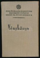 1942 Bp., Vénykönyv, Magánalkalmazottak Biztosító Intézete, vászonkötésben