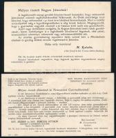 1930-1940 Újpest, Szt. József és Szt. Terézia Otthon 2 db lapja adománykérő felhívással gyermekek ré...