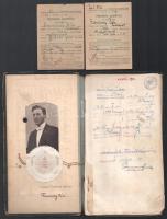 cca 1926-1947 2 db fényképes 2 db műegyetemi leckekönyv ugyanazon személy részére: 1947 többek közt ...