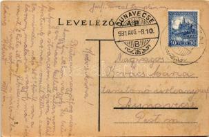 1931 Tarcal, vasútállomás, vízszállító kocsi, vonat