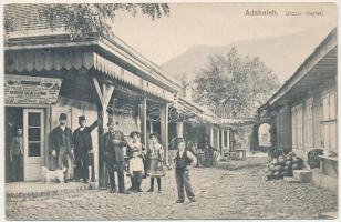 1917 Ada Kaleh, utca, Hussni Salih & Comp török bazár üzlete. Hutterer G. kiadása / Turkish shop, street