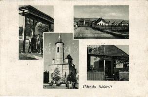 1944 Déda, Székely kapu, templom, szövetkezeti üzlet / Secui gate, church, cooperative shop