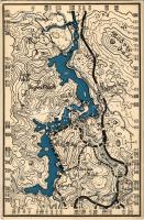 Plitvicka Jezera, Tlocrtna razglednica Plitvickih jezera / Plitvicei tavak, térkép / Plitvice Lakes, map (EK)