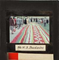 1956 Budaörsi virágünnep, 2 db diapozitív, 3,5×2,5 cm