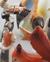 25 darabos Hollóházi figura gyűjtemény, közte érdekes, értékes darabokkal, klf méretben, jó állapotb...