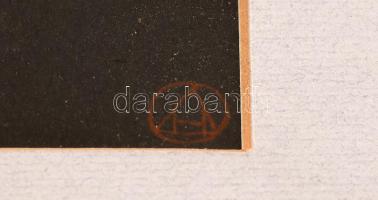 Olvashatatlan monogrammal jelzett: Női akt. Vegyes technika, papír. Üvegezett fa keretben, 29,5×22 c...