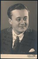 Toronyi Gyula (1896-1966) operaénekes dedikált képeslapja Szügyi Kálmán (1888-1943) magyar operaénekes részére