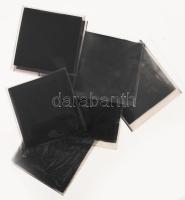 Régi lakásbelsők, 7 db fotónegatív, 6×6 cm