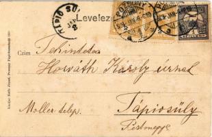 1909 Pozsony, Pressburg, Bratislava; Szecessziós mozaik. Neffe János kiadása / Art Nouveau (fl)