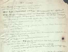 cca 1890-1920? Marczali Henrik (1856-1940) történész tanulmányának, kéziratának részlete, aláírás né...