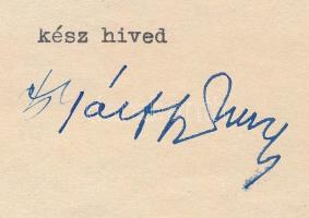 1944 Gálffy Imre (1894-1957) m. kir. belügyminisztériumi miniszteri tanácsosi címmel és jelleggel fe...