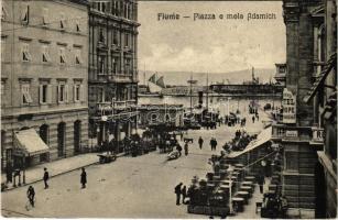 1907 Fiume, Rijeka; Piazza e molo Adamich, Grand Hotel Europe and Restaurant (fa)