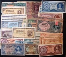 Hagyaték bankjegy tétel, korona, pengő, infla időszak 139db + 23db külföldi, főleg D.Reich + 78db it...