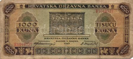 Horvátország 1943. 1000K T:III