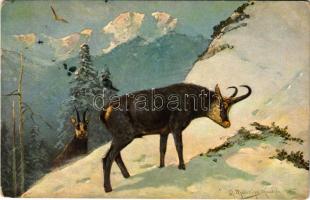 1918 Mountain goats s: M. Müller jun. (EK)