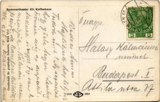 1915 Wien, Vienna, Bécs; Sommertheater III. Kaffeehaus / summer theatre's cafe garden (EK)
