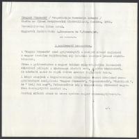 1952 Bacher Béla (1890-1960) művészettörténész gépelt levele, autográf aláírással, Ortutay Gyula (19...