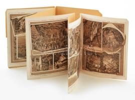 cca 1890-1900 Adelsberger Grotte / Postojnska Jama (Postojnai cseppkőbarlang), litho képes leporelló...