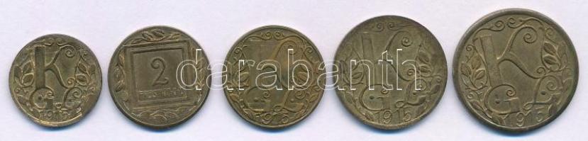 Ausztria / Freistadt hadifogolytábor 1915 1h + 2h + 10h + 20h + 50h szükségpénz T:AU,XF
Austria Fre...