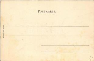 Hameln, Osterstrasse, Rattenfängerhaus. Th. Fuendelin Art Nouveau, floral, litho