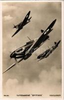 Supermarine Spitfires. British single-seat fighter aircrafts