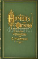 Homers Odyssee. In neuer Übersetzung von Oskar Hubatsch. Bielefeld és Lipcse, 1892, Velhagen & Klasing. Német nyelven. 344 p. Kiadói aranyozott egészvászon-kötésben, márványozott lapélekkel, belső kötéstáblán Ex libris Dr. Salacz, kissé lazakötéssel, előzéklapon apró felületi sérüléssel, címlapon régi tulajdonosi névbélyegzővel.