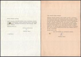1960-1965 Ortutay Gyula (1910-1978) néprajzkutató, politikus gépelt levelei, párt felvételi kérelme ...
