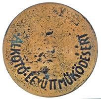 DN "20 éves a Miskolci Kertabarát Mozgalom - Alkotó Együttműködésért" kétoldalas, öntött b...