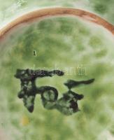 Fórizsné Sárai Erzsébet: Tányér. Mázas kerámia. Jelzett, hibátlan, d: :21 cm