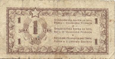 Jugoszlávia/területi kiadás/Isztria, Fiume és Szlovén Tengerparti Területek 1945. 1L, 5L T:III/IV