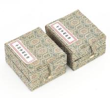 2 db kínai porcelán maszk. festett, díszdobozban 5 cm