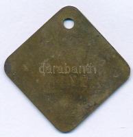 1933. "Ebvédjegy Budapest" bronz kutyabárca füllel, "3718" sorszámmal (40x40mm) ...
