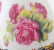 Acko porcelán tojás, Matricás, jelzett, minimális kopással 9 cm