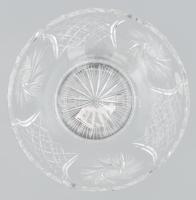 Bohemia kristály gyümölcsös tál , eredeti dobozában d: 21 cm