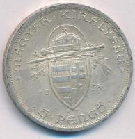 1938. 5P Ag "Szent István" T:XF patina
Adamo P8.1