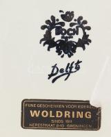 Delft porcelán dísztányér, Matricás, jelzett, hibátlan d: 22 cm