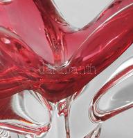 Cseh kristály kínáló anyagában színezett, hibátlan d: 15 cm