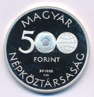 1986. 500Ft Ag "Labdarúgó Világbajnokság - Mexikó 1986" kapszulában T:AU (PP) Adamo EM95