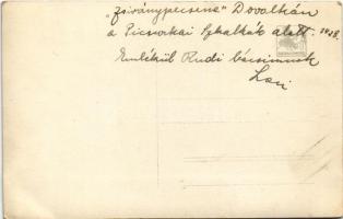 1928 Breznóbánya, Brezno nad Hronom; Zsiványpecsenye Dovalkán az erdőben a Szkalkák alatt / steak ro...