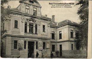 1919 Trencsénteplic-fürdő, Kúpele Trencianske Teplice; Gróf d'Harcourt physikai gyógyintézete / Kuranstalt / spa (EK)